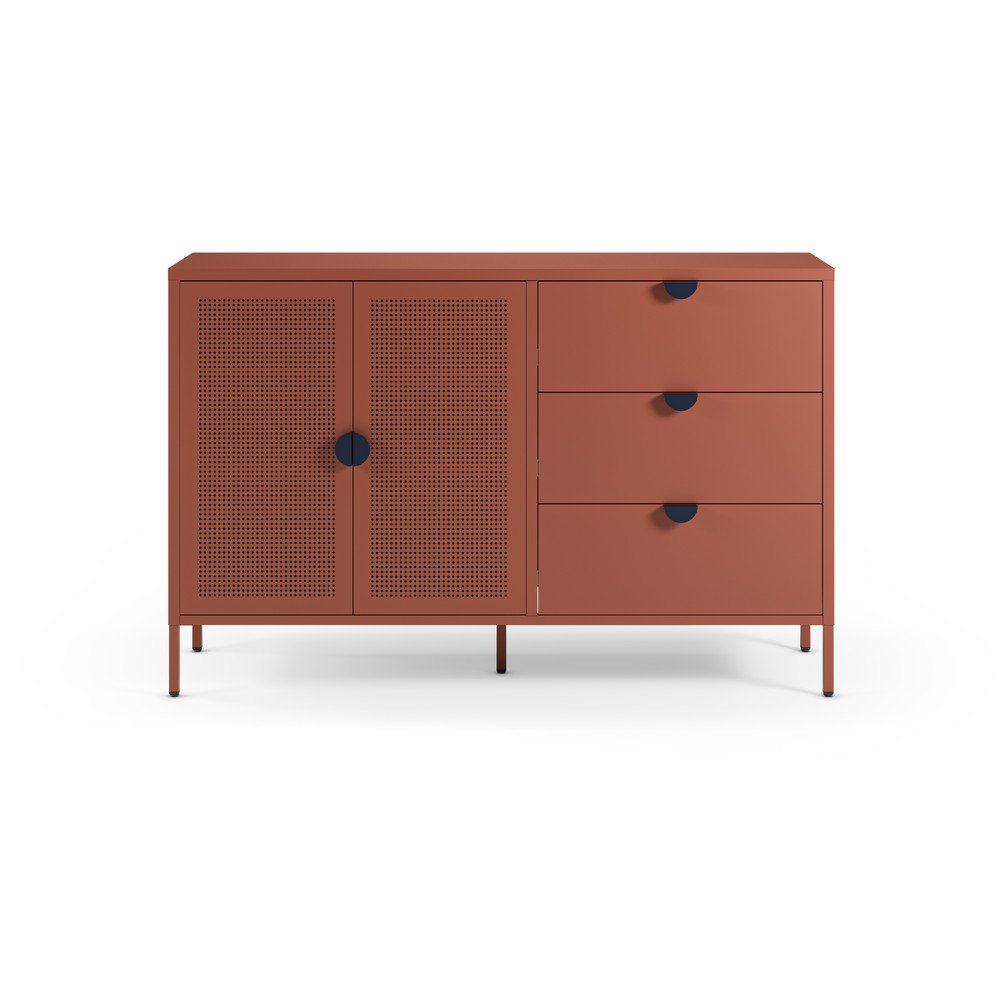 Comodă teracotă din metal 140x90x40 cm Sayla – Marckeric