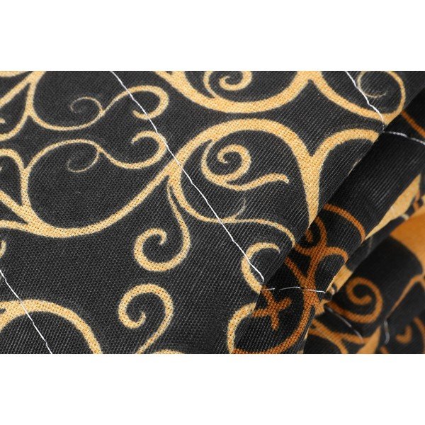 Set cuvertură matlasată și 2 fețe de pernă Eponj Home Şehri-Ala Gold, 200 x 220 cm-image-1