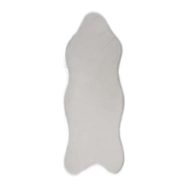 Traversă din blană artificială Pelus White, 75 x 200 cm, alb
