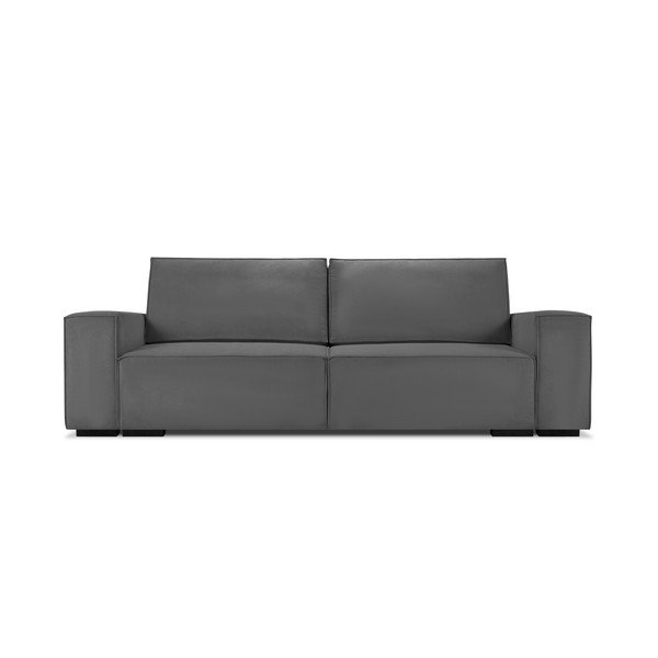 Canapea extensibilă din catifea Mazzini Sofas Azalea, gri închis-image-2