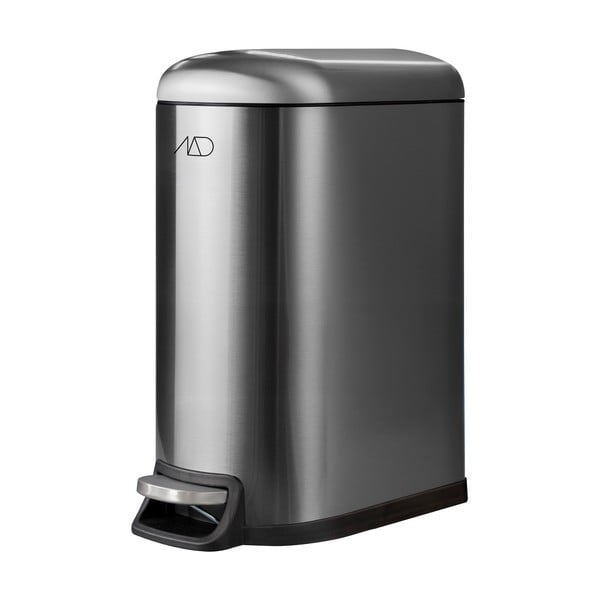 Coș de gunoi argintiu cu pedală din oțel inoxidabil 10 l Wather – Mette Ditmer Denmark