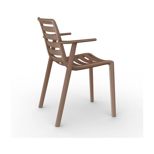 Set 2 scaune de grădină cu cotierei Resol Slatkat, maro