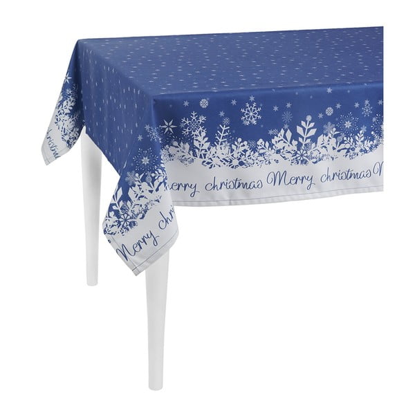 Față de masă cu model de Crăciun Mike & Co. NEW YORK Honey, 140 x 180 cm, albastru