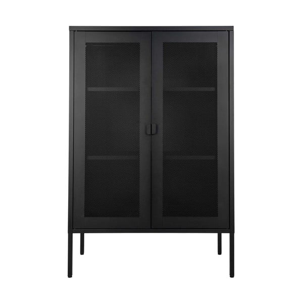 Vitrină neagră din metal 80x120 cm Melbourne – House Nordic-image-1