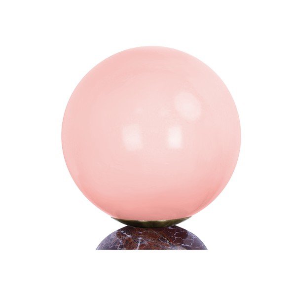 Veioză burgundy din marmură (înălțime 20 cm) Lazio Sphere – Leitmotiv-image-4