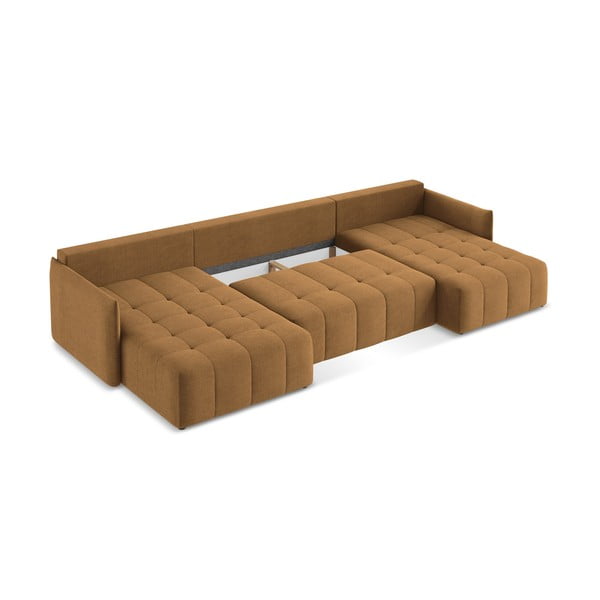 Colțar teracotă extensibil/cu spațiu de depozitare (în formă de "U") Moku – Makamii-image-4