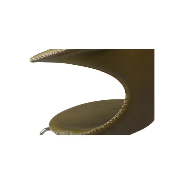 Scaun din piele DAN-FORM Denmark Flair, verde-image-1