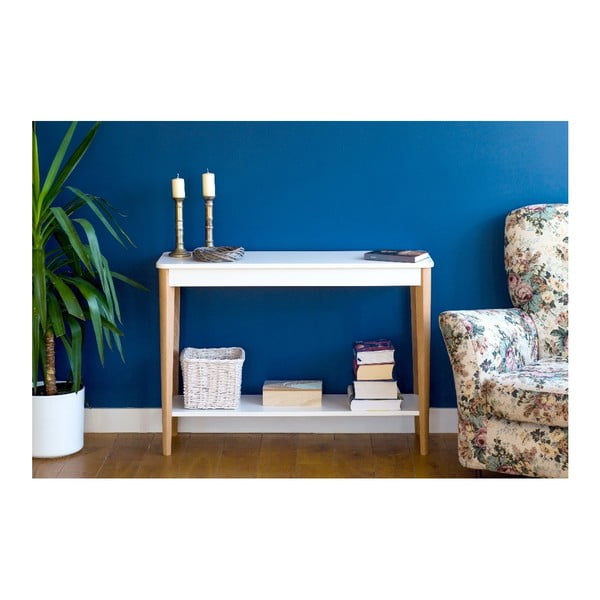 Consolă Ragaba Ashme, lățime 105 cm, alb-image-1