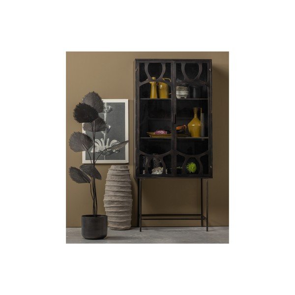 Vitrină gri antracit din metal 81x181 cm Gracious – BePureHome-image-1