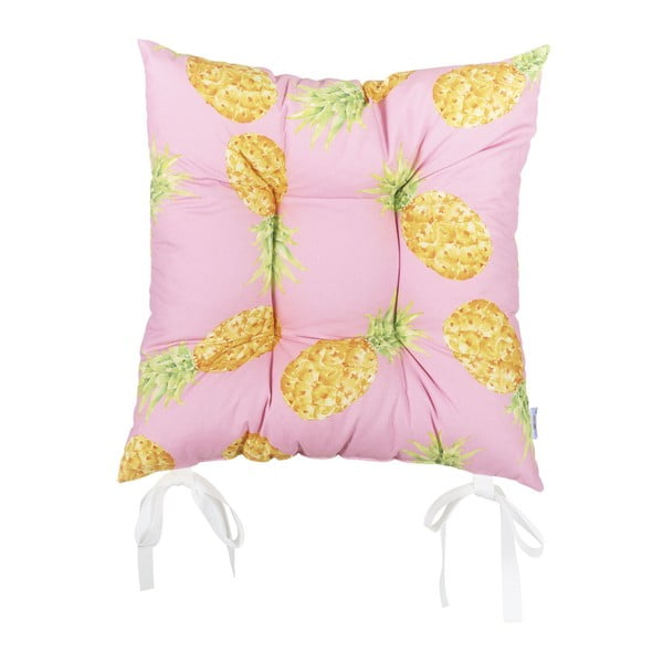 Pernă pentru scaun Mike & Co. NEW YORK Pink Pineapple, 36 x 36 cm