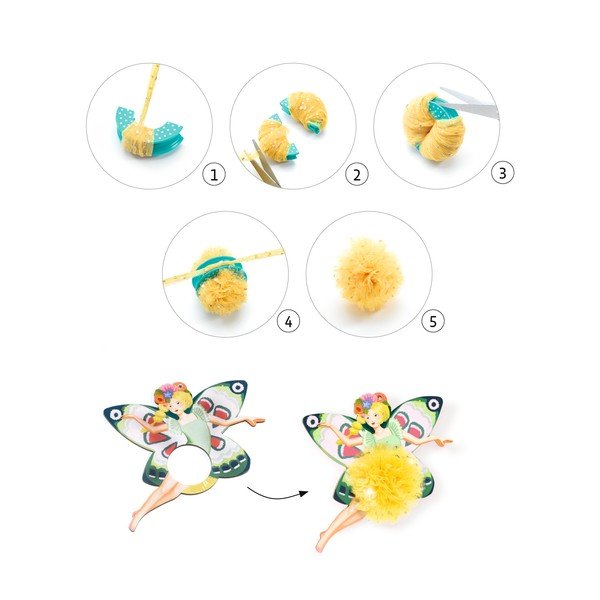 Set DIY pompoane Djeco Fairies-image-2