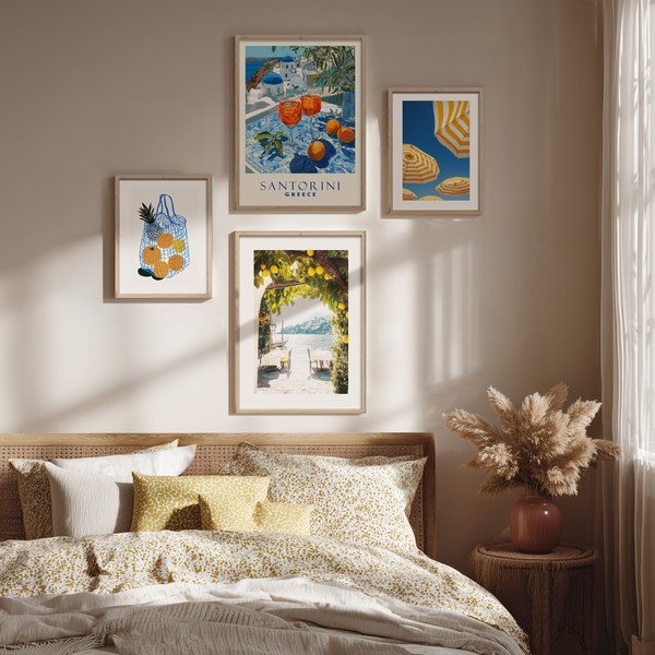 Tablou cu ramă imprimat 50x70 cm Santorini – Styler-image-2