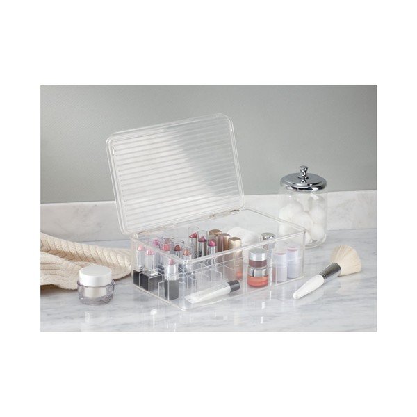 Organizator InterDesign Clarity Lipstick & Cosmetic Box, 27,5x18,5x9,5 cm-image-2