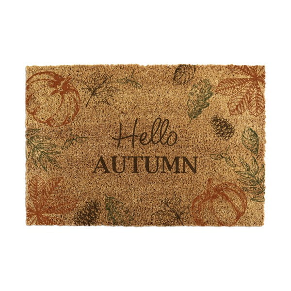 Covoraș de intrare din fibre de nucă de cocos 40x60 cm Hello Autumn – Artsy Doormats