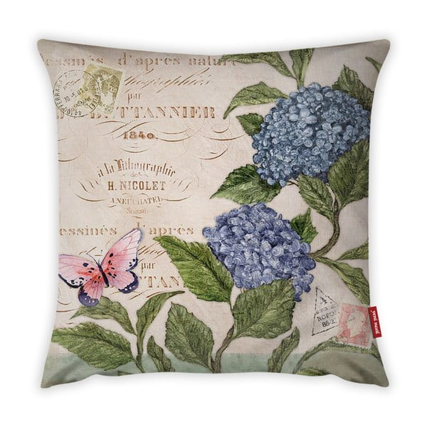 Față de pernă cu amestec din bumbac Vitaus Sentiment Dos, 43 x 43 cm