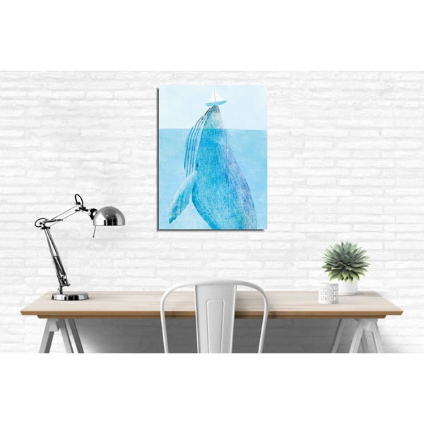Tablou pe pânză Whale, 30 x 40 cm-image-1