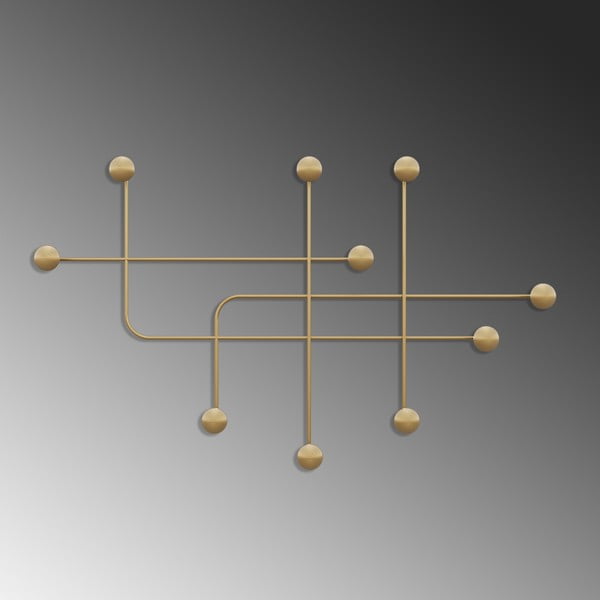 Cuier de perete auriu din metal Dama – Kalune Design-image-4