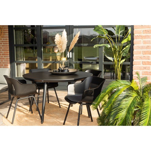 Masă de grădină Hartman Sophie, ø 128 cm, negru-image-4