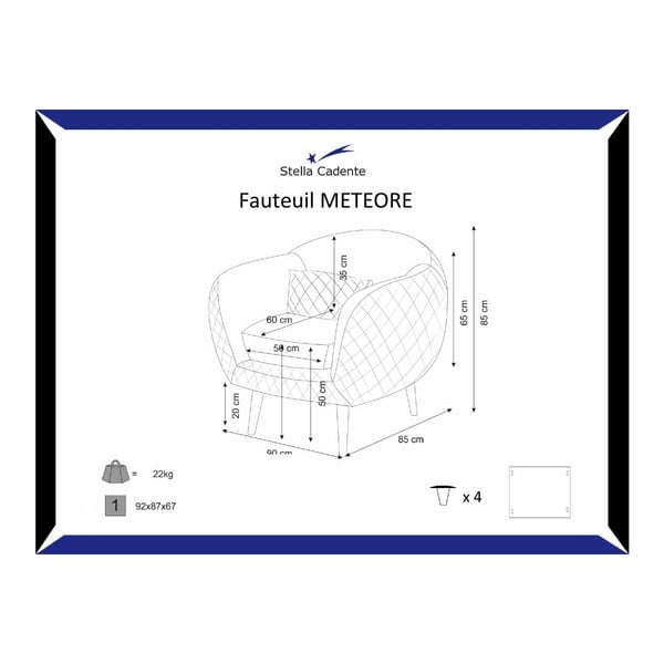 Fotoliu Meteore, roșu/ roșu-image-1