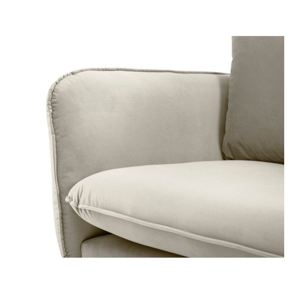 Canapea țesătură catifea Cosmopolitan Design Vienna, 230 cm, bej-image-4