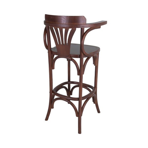 Scaun de bar maro din lemn masiv de ulm (înălțime șezut 77 cm) Montmartre – Antic Line-image-1