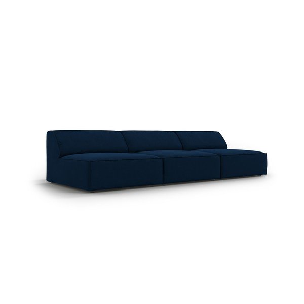 Canapea albastru-închis cu tapițerie din catifea 240 cm Jodie – Micadoni Home-image-3