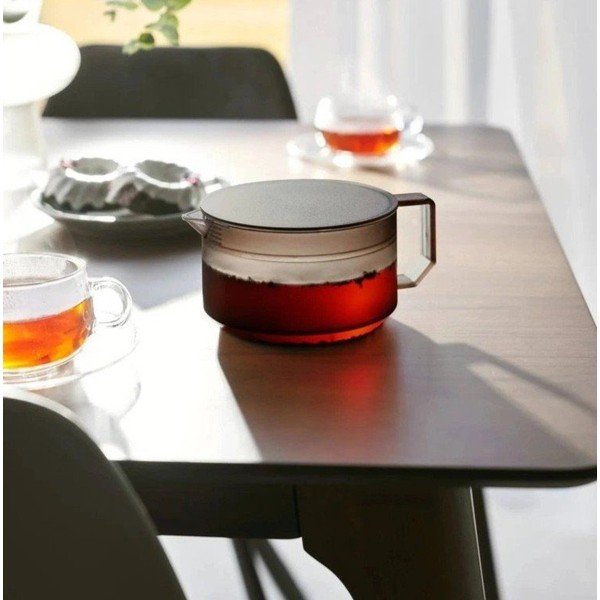 Ceainic negru cu filtru din plastic 600 ml Tower – YAMAZAKI-image-1