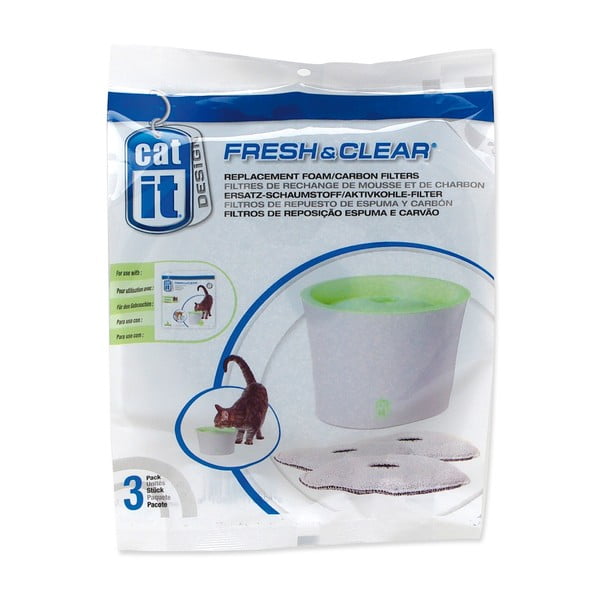 Set de filtre pentru fântână 3 buc. pentru pisici Catit Fresh&Clear – Plaček Pet Products