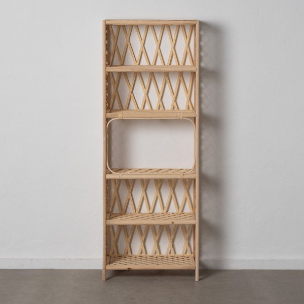 Bibliotecă în culoare naturală din bambus 64x171 cm Ratán – Ixia-image-3