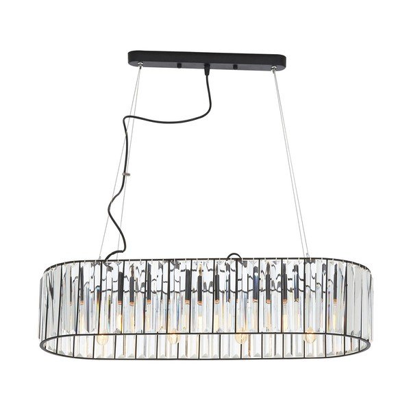 Lustră din metal cu abajur din sticlă Akiko – Premier Housewares
