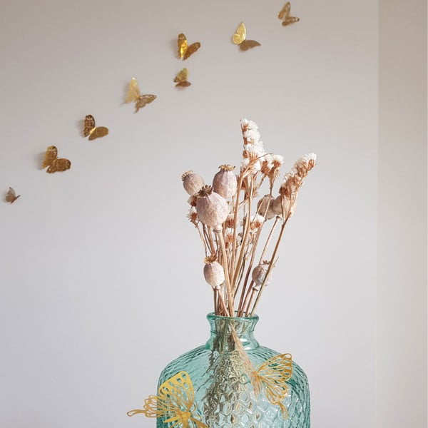 Set 36 autocolante de perete sub formă de fluturi Ambiance Butterflies, auriu-image-4