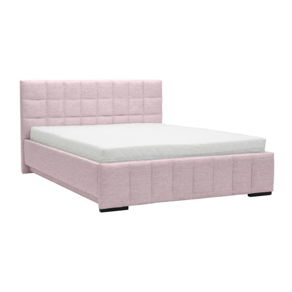 Pat dublu Mazzini Beds Dream, 160 x 200 cm, roz deschis