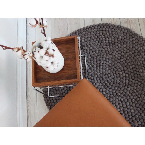 Covor cu bile din lână Wooldot Ball Rugs, ⌀ 120 cm, maro nucă-image-2