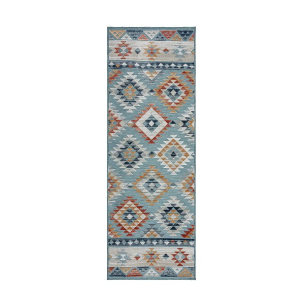 Covor tip traversă de exterior albastru 80x230 cm Avery Blue – Flair Rugs