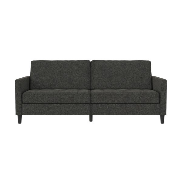 Canapea gri închis cu tapițerie din catifea 207 cm Presley – Støraa