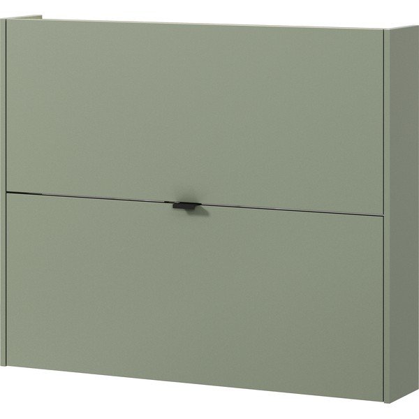 Pantofar verde prăfuit cu deschidere înclinată/suspendat cu aspect de lemn de stejar 100x83x18 cm Ameca – Germania