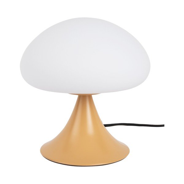 Veioză galben ocru din metal cu abajur din sticlă (înălțime 21 cm) Hongo – Leitmotiv