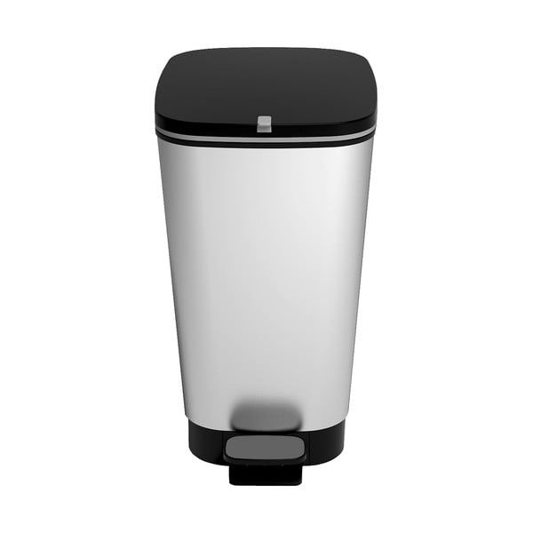Coș de gunoi argintiu cu pedală din plastic 45 l Chic Bin – KIS-image-4