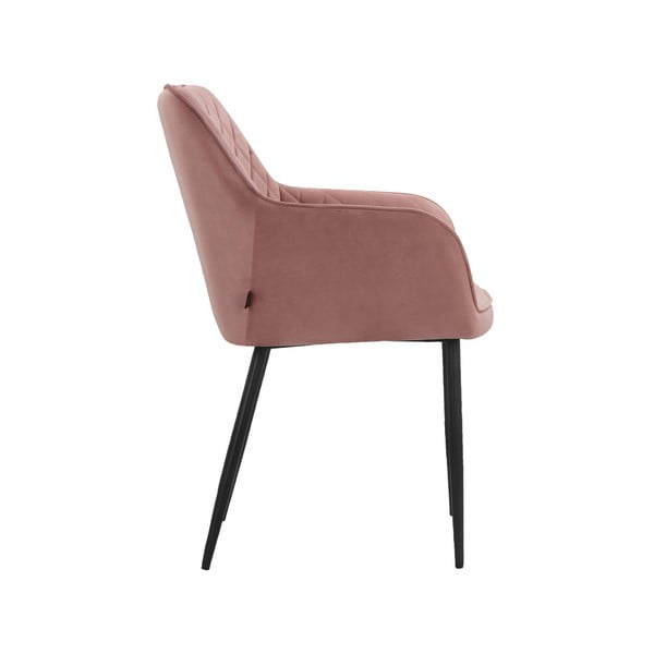 Set de scaune de sufragerie roz deschis 2 buc. tapițat Elvira – Støraa-image-3