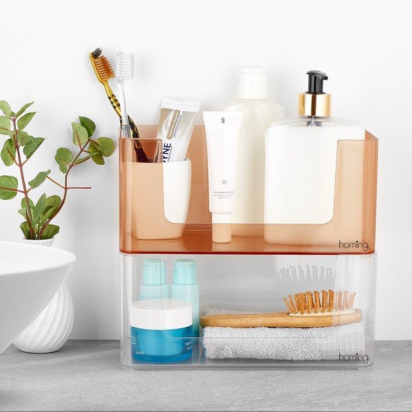Organizatoare pentru cosmetice 2 buc. din plastic – Mioli Decor-image-1