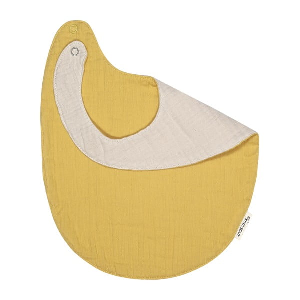 Bavețică din muselină Kindsgut Oslo, galben muștar-image-3