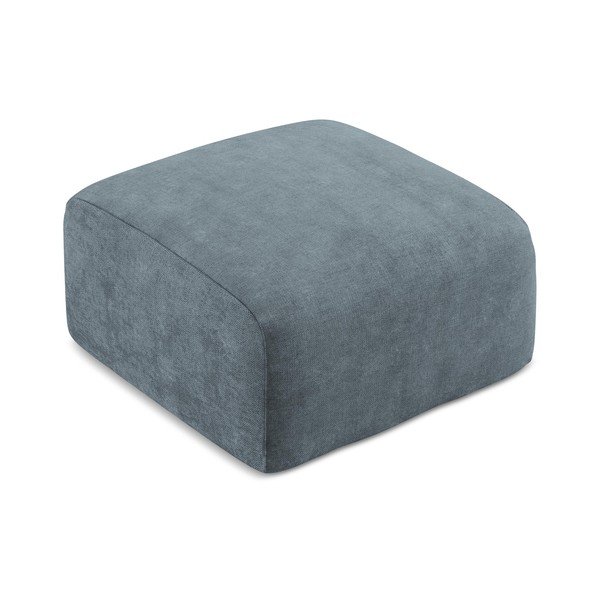 Taburet albastru cu tapițerie din chenille Leila – Makamii-image-2