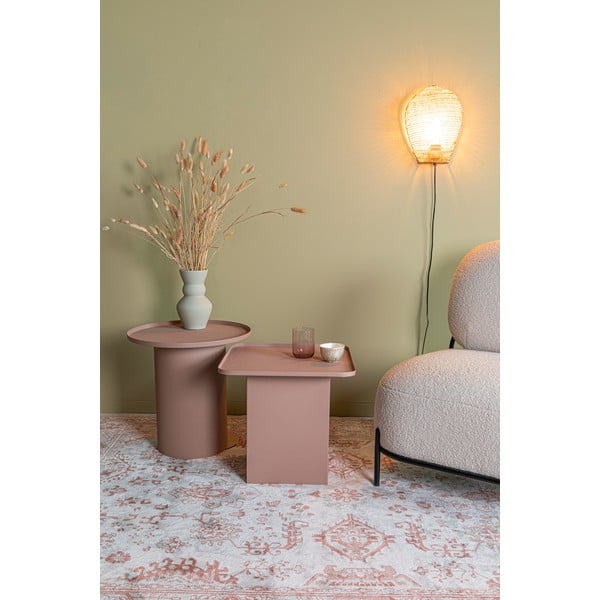 Măsuță auxiliară rotundă din metal ø 45,5 cm Sverre – White Label-image-2