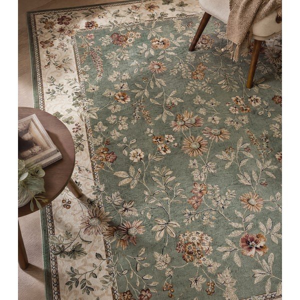Covor verde/crem din viscoză 160x230 cm Oriental – Nouristan-image-1