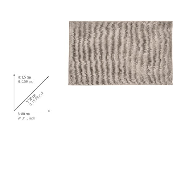 Covoraș de baie bej din material textil 50x80 cm Chenille – Allstar-image-2