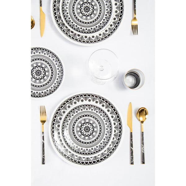 Tacâmuri din oțel negru-auriu 16 buc. Avie – Premier Housewares-image-4