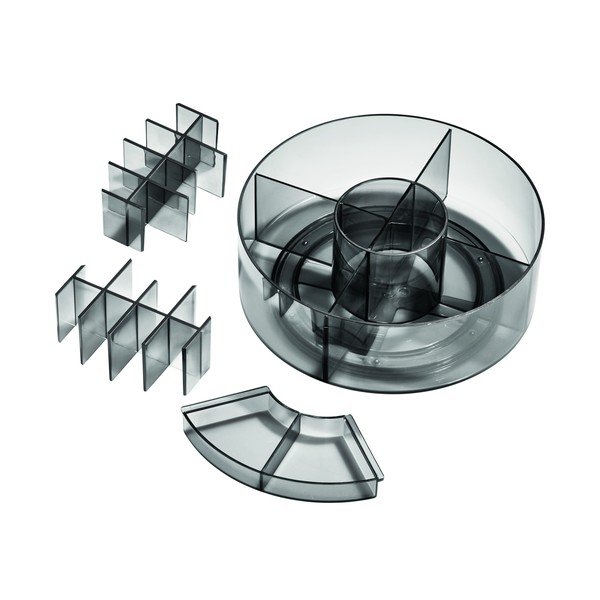 Organizator de baie negru mat pentru cosmetice din plastic reciclat Cosmetic Carousel – iDesign-image-4