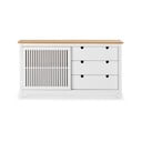 Comodă din lemn Marckeric Bruna, alb