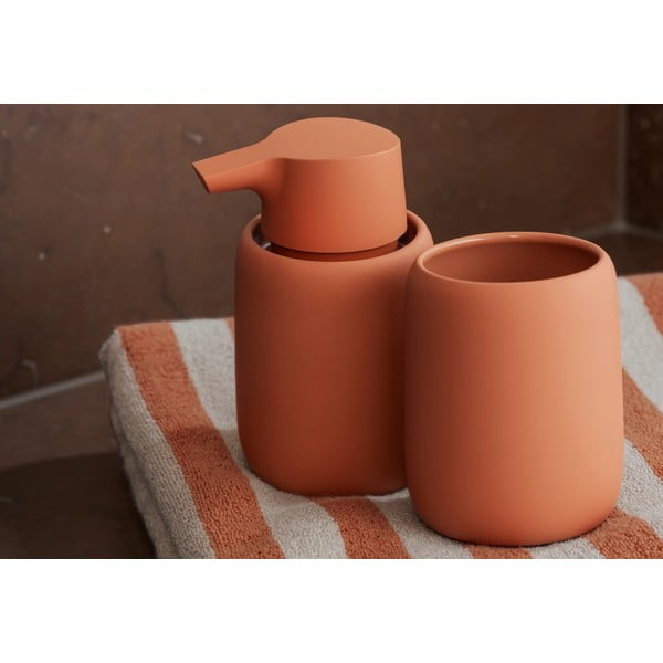 Prosop portocaliu/bej din bumbac organic din frotir 70x140 cm Arto – Blomus-image-4