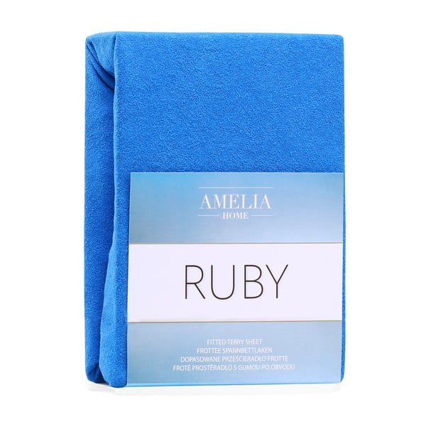 Cearceaf elastic AmeliaHome Ruby, 200 x 100-120 cm, albastru-image-1